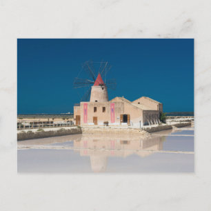Kvarn- och saltpannor i Salina Trapani Vykort