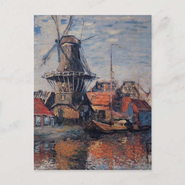Kvarn om Onbekende-kanalen i Amsterdam Vykort (Framsida)