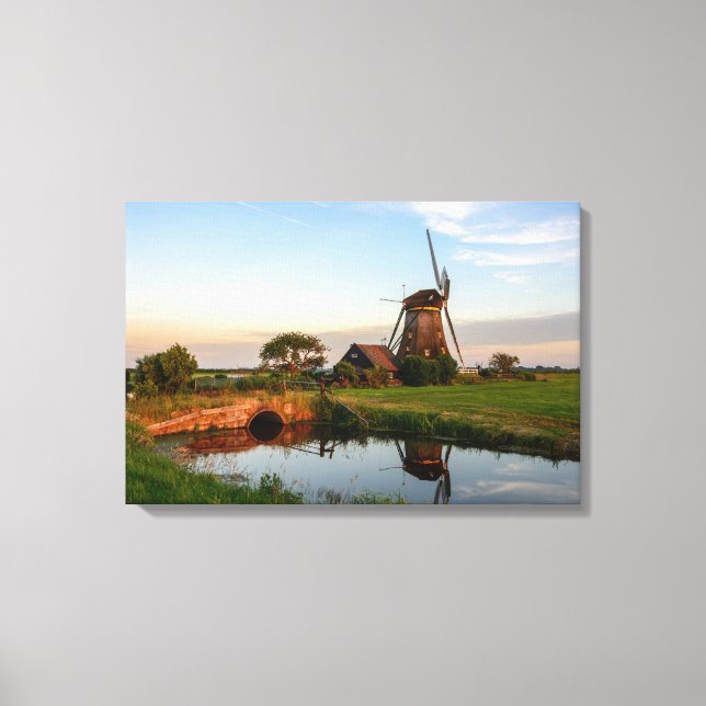 Kvarn på landsbygden i Holland canvas (Framsida)
