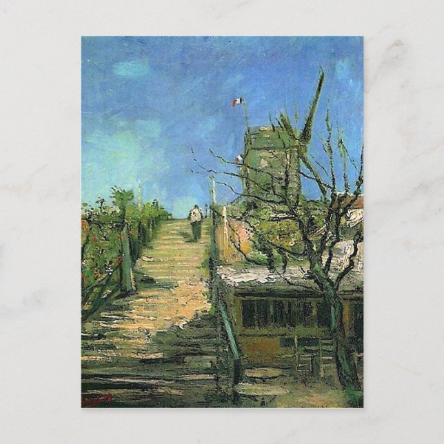 Kvarn på Montmartre (F271) Van Gogh konst Vykort (Framsida)