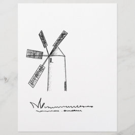 kvarn på vit bakgrund