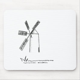 kvarn på vit bakgrund musmatta