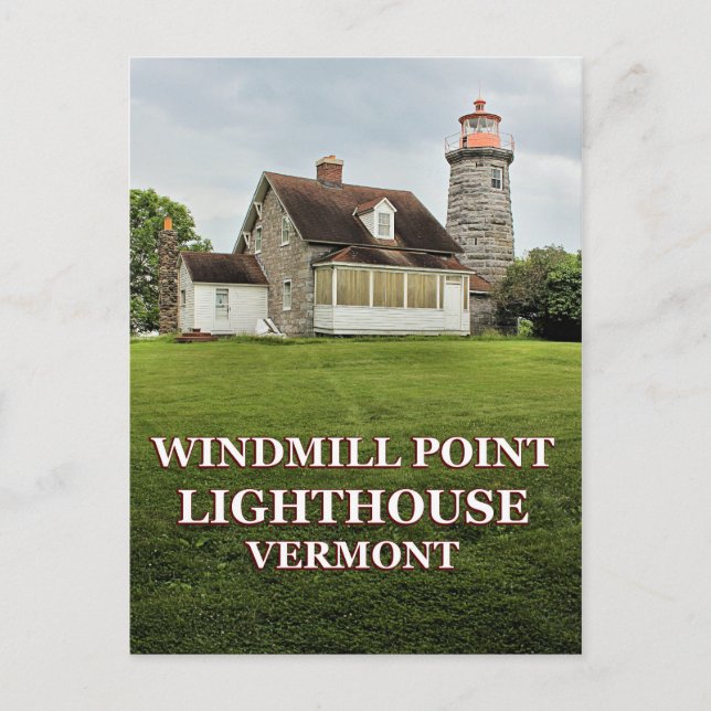 Kvarn Point-fyr, Vermont-vykort Vykort (Framsida)