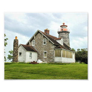 Kvarn Point Lighthouse, Sjö Chamblank VT Photo Fototryck