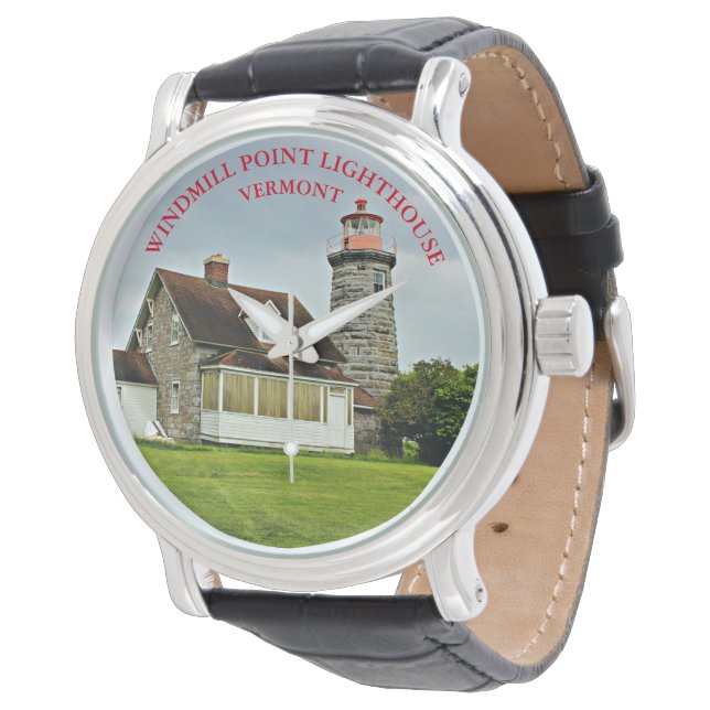 Kvarn Point Lighthouse, Vermont eWatch Watch Watch Armbandsur (Vinklad)