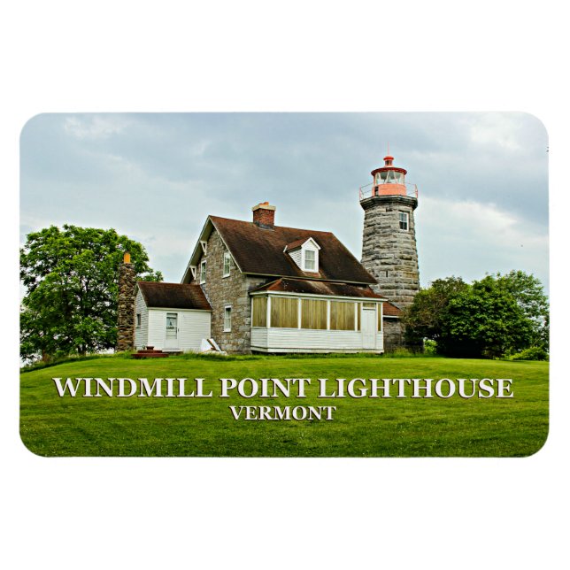 Kvarn Point Lighthouse, Vermont Flexi Magnet (Horisontell)