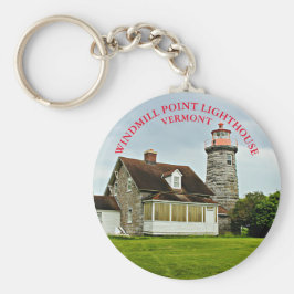 Kvarn Point Lighthouse, Vermont Keychain Nyckelring