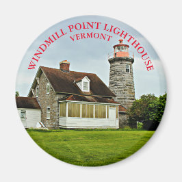 Kvarn Point Lighthouse, Vermont Round Magnet