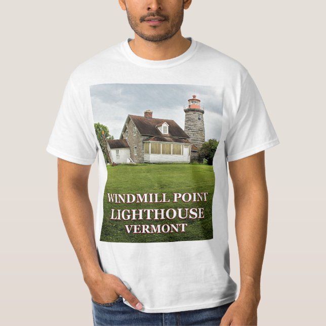 Kvarn Point Lighthouse, Vermont T-Shirt (Framsida)