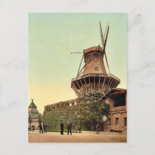 Kvarn, Potsdam, Berlin, Tysklant sällsynt Photochr Vykort