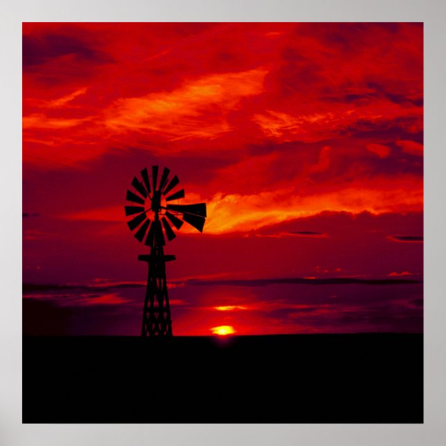 Kvarn Sunset Poster (Framsidan)