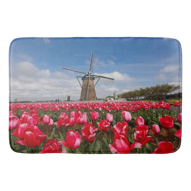 Kvarn & tulips Scene Bath Mat Badrumsmatta (Framsidan)