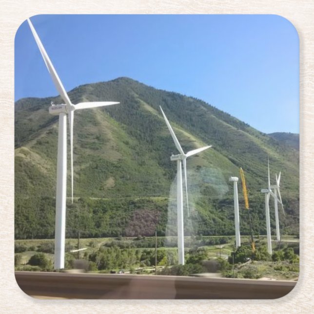 Kvarn Underlägg Papper Kvadrat (Framsidan)