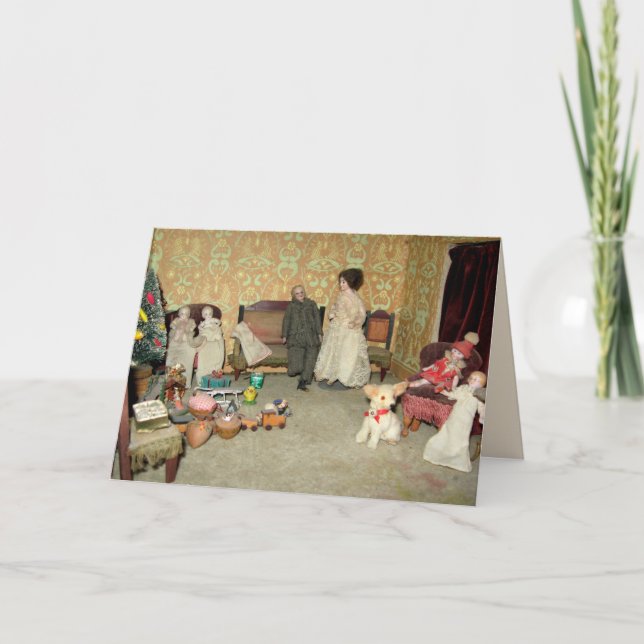 Kvarndockor på julkort - Anpassade Helgkort (Framsida)