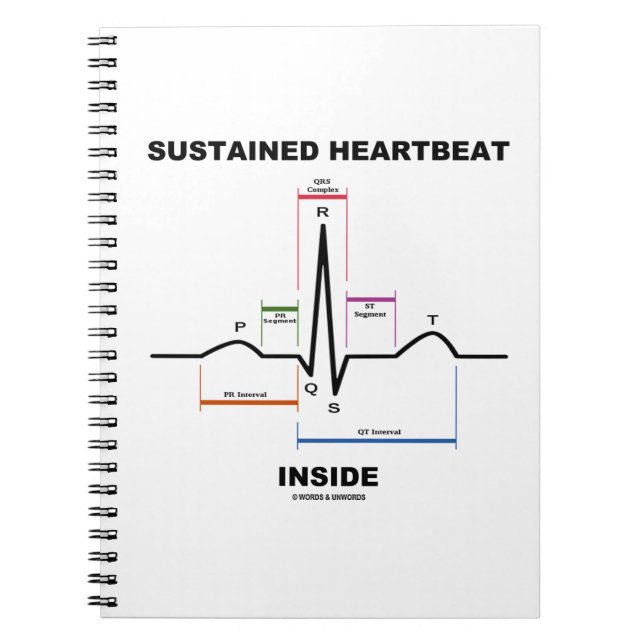 Kvarstående pulsslag inuti (EKG/EKG) Anteckningsbok (Framsidan)