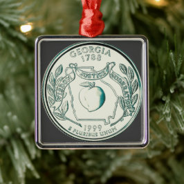 Kvartal för Georgien Julgransprydnad Metall