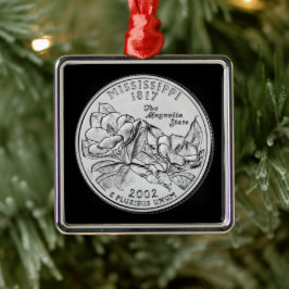 Kvartal för Mississippi Julgransprydnad Metall
