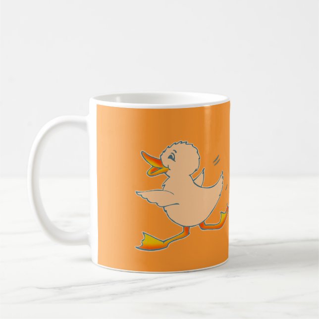 Kvartal orange mugg anka (Vänster)