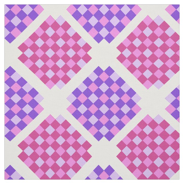 Kvartblock för lila och rosa tyg (Provkarta)