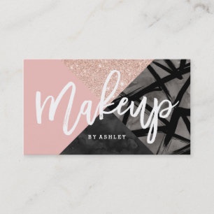 Kvarter för färg för typografi för Makeupkonst Visitkort