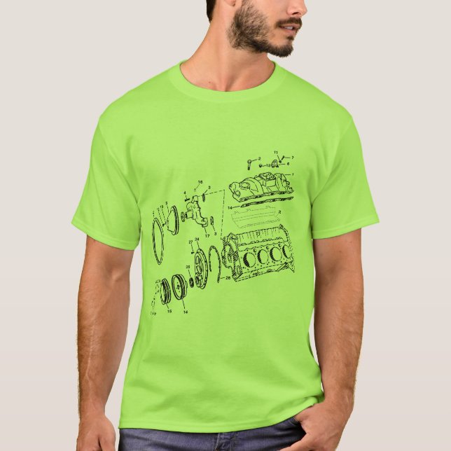 kvarter för motor 454ci t-shirt (Framsida)