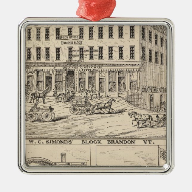 Kvarter för WC Simond's i Brandon Julgransprydnad Metall (Framsidan)