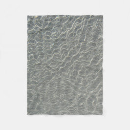 Kvarter och sand vid Vatten vid havet Fleecefilt