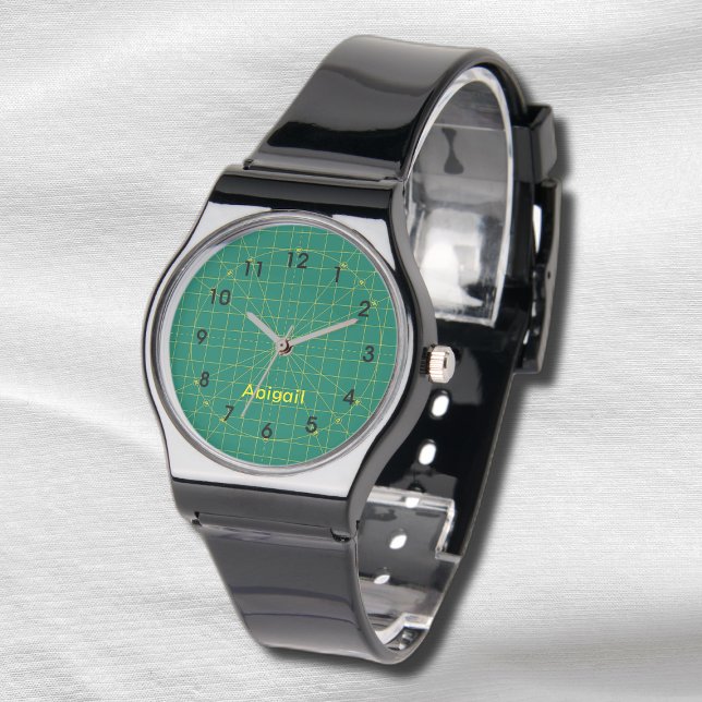 Kvarterarens Grönt Skärmpressad eWatch-bevakning Armbandsur (Skapare uppladdad)