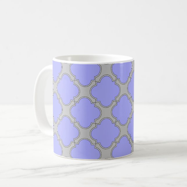 Kvarterfolieperiwinkle och grått kaffemugg (Framsida vänster)