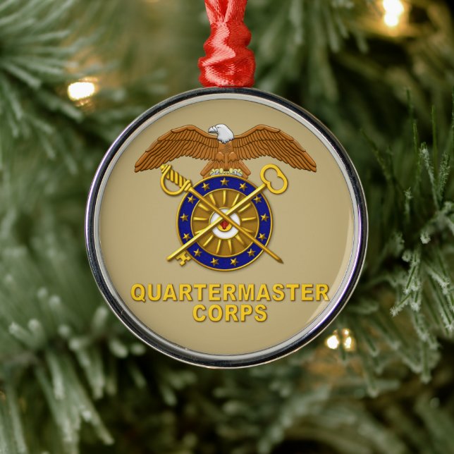 KVARTERMASTER CORPS-jul Julgransprydnad Metall (Träd)