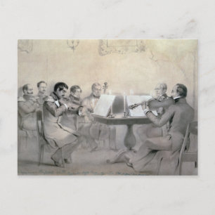 Kvartetten i Composer Count A. F. Lvov, 1840 Vykort