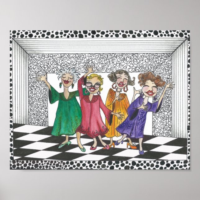 Kvartetten i Performing Gals i all deras gloria Poster (Framsidan)