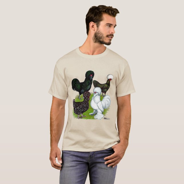 Kvartetten top hat Chicken T Shirt (Hel framsida)