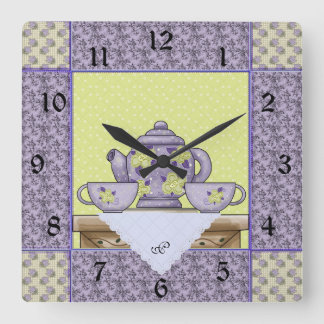 Kvartlås för monogrammad Tekanna Fyrkantig Klocka