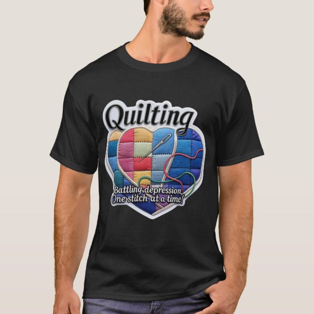 Kvartningsdepression, ett stygn i taget t shirt (Framsida)
