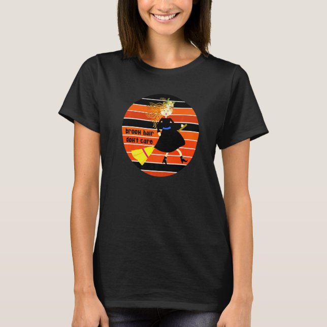 Kvasts Hår Spelar Ingen Roll Svamp Hår Häxa Hallow T Shirt (Framsida)
