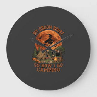 Kvastsönderslagen Halloween-häxa Camping Tält Läge Stor Klocka