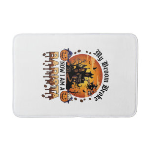 Kvastsöndrad Barista Halloween Häxa Kaffe Pumpa Badrumsmatta