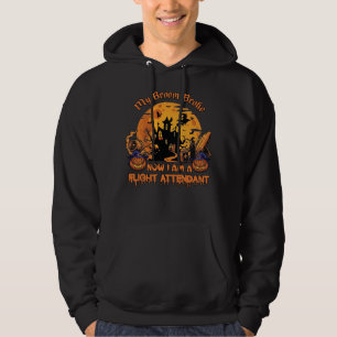 Kvastsoppa Nu är jag flygvärdinna Halloween_1 Hoodie