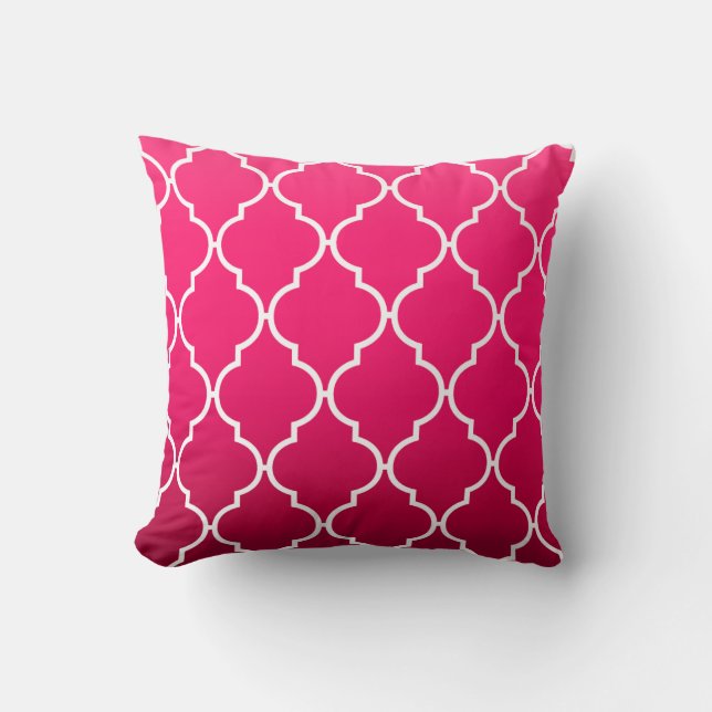 Kvatrefolie ombre Geometriskt| fuschia Kudde (Framsida)