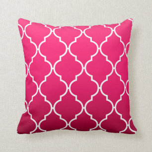 Kvatrefolie ombre Geometriskt fuschia Kudde