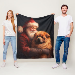 Kväv med Jultomten julafton Fleecefilt
