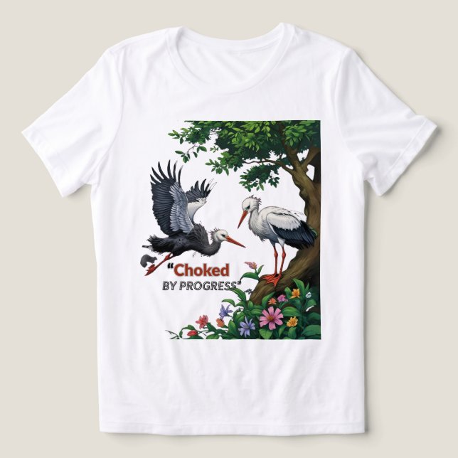 Kvävd av framsteg t shirt (Design Framsida)