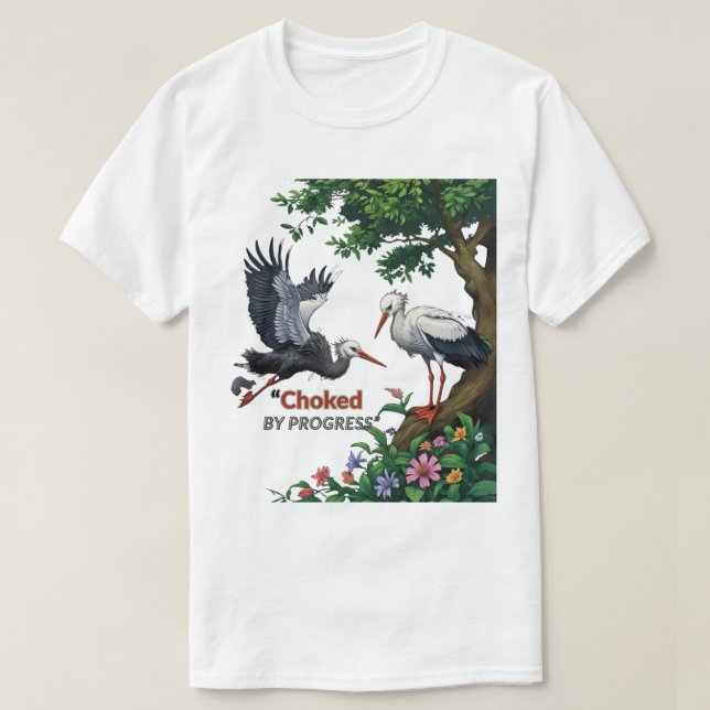 Kvävd av framsteg t shirt (Design framsida)