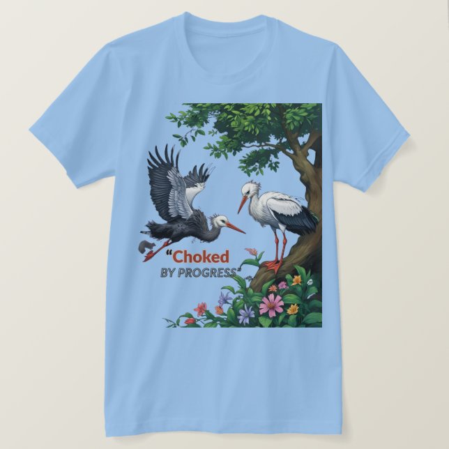 Kvävd av framsteg t shirt (Design framsida)