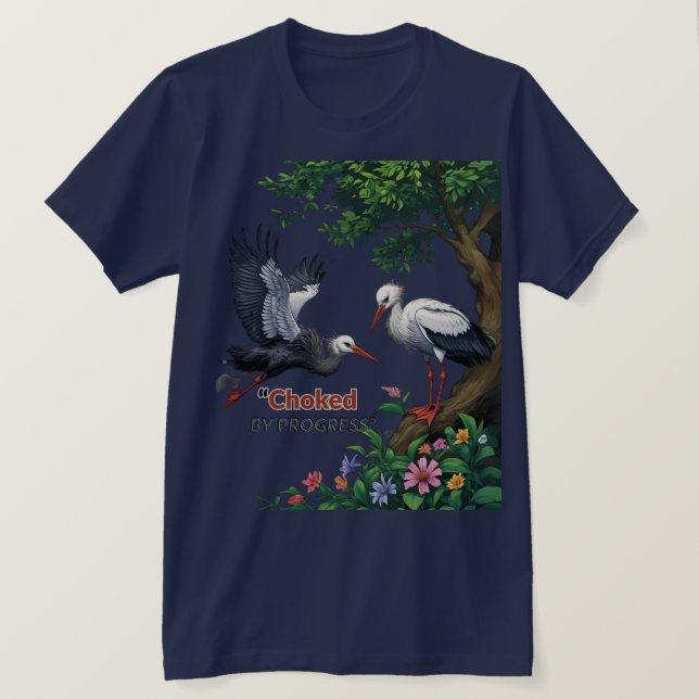 Kvävd av framsteg t shirt (Design framsida)