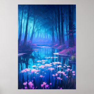Kväve av Blossoming Stream Poster