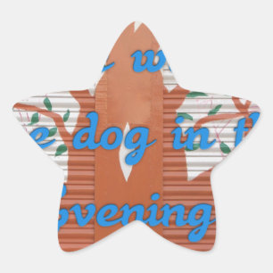"Kväve Hund Walk Dread" - Jag hatar att gå i Hund Stjärnformat Klistermärke