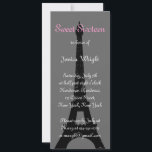 Kväve i Paris-inbjudan till Sweet sixteen Inbjudningar<br><div class="desc">Grått,  finare Fransk-manus och Eiffel Torn elegans dekorerar denna inbjudan. Det visas på den grundläggande pappra,  men jag rekommenderar att man väger och strukturer de linna pappra.</div>