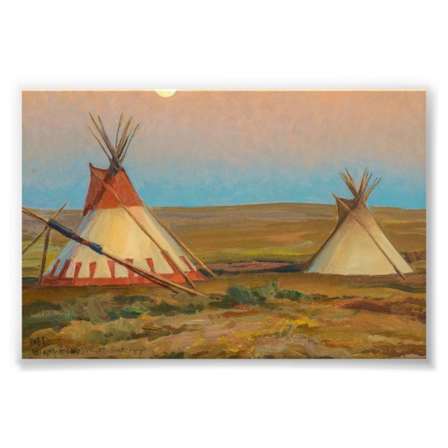 Kväve på Blackfoot Reservation av Dixon Fototryck (Framsidan)